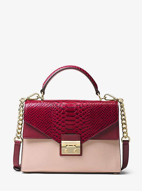 michael kors sloan color block satchel|Sloan Color.